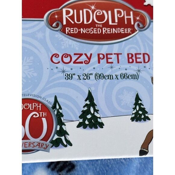 Rudolph The Red Nose Reindeer Bumble Pillow Dog Pet Bed Christmas 26X39” NEW - Picture 7 of 16